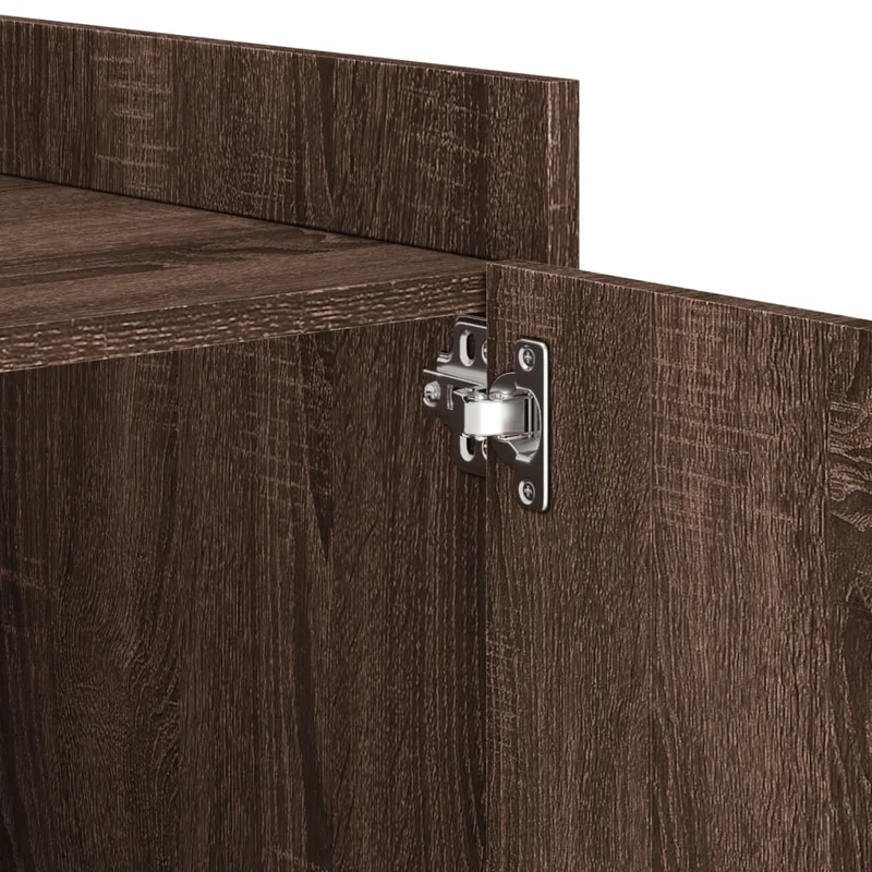 Table de chevet avec compartiment avec porte 45 x 50 x 50 cm bois d’ingénierie marron DEC033777