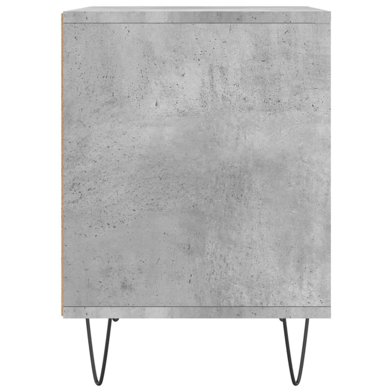 Lot de 2 tables de chevet avec compartiment ouvert 40 x 35 x 50 cm bois d’ingénierie gris et métal DEC035369