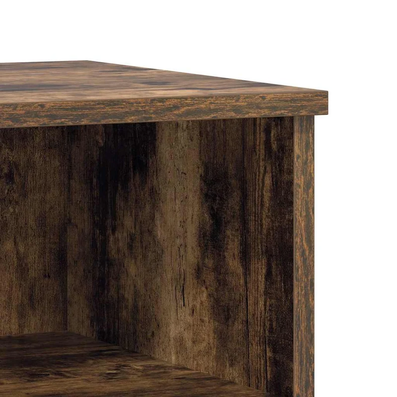 Lot de 2 tables de chevet avec compartiment ouvert et tiroir 40 x 35 x 50 cm bois ingénierie marron et métal DEC035102