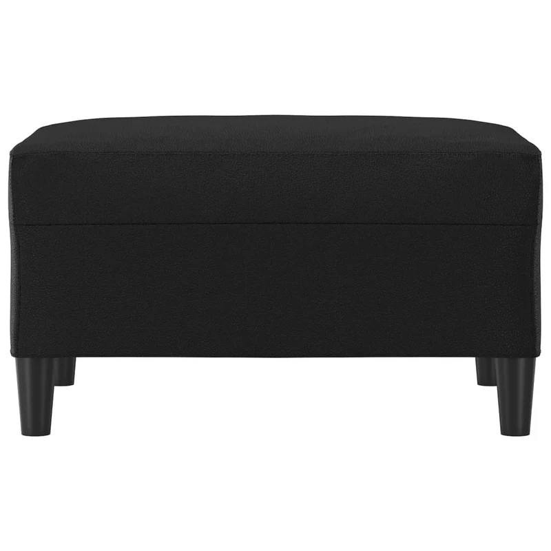 Repose-pieds tabouret bout de lit 70 x 55 x 41 cm PVC noir DEC030504