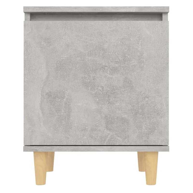 Table de chevet avec compartiment avec porte 40 x 30 x 50 cm bois d'ingénierie gris DEC033211