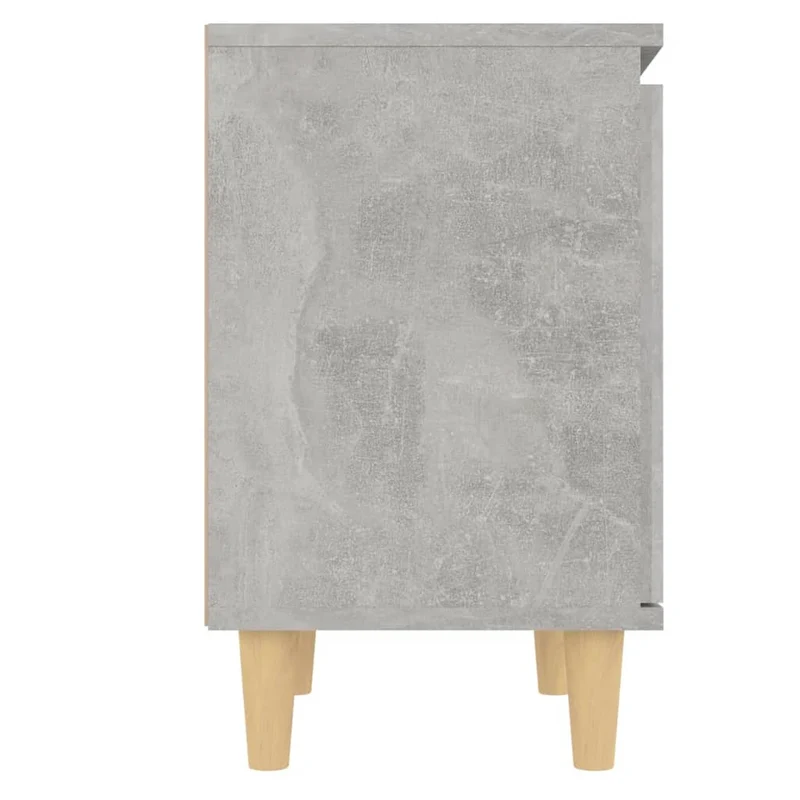 Table de chevet avec compartiment avec porte 40 x 30 x 50 cm bois d'ingénierie gris DEC033211