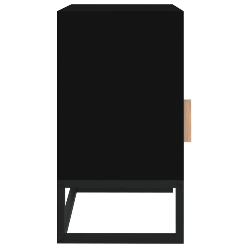 Lot de 2 tables de chevet avec tiroir et compartiment avec porte 40 x 30 x 55,5cm bois ingénierie et fer noir DEC035513