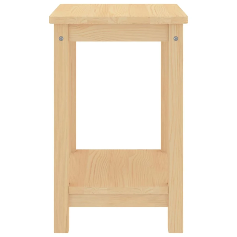Table de chevet avec étagère design simple 35 x 30 x 47 cm bois de pin DEC034340