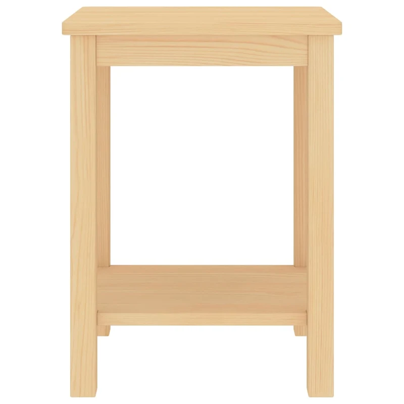 Table de chevet avec étagère design simple 35 x 30 x 47 cm bois de pin DEC034340