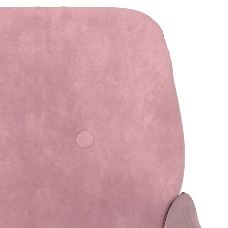 Banquette banc avec dossier et accoudoirs 108 x 79 x 79 cm en velours rose DEC024683