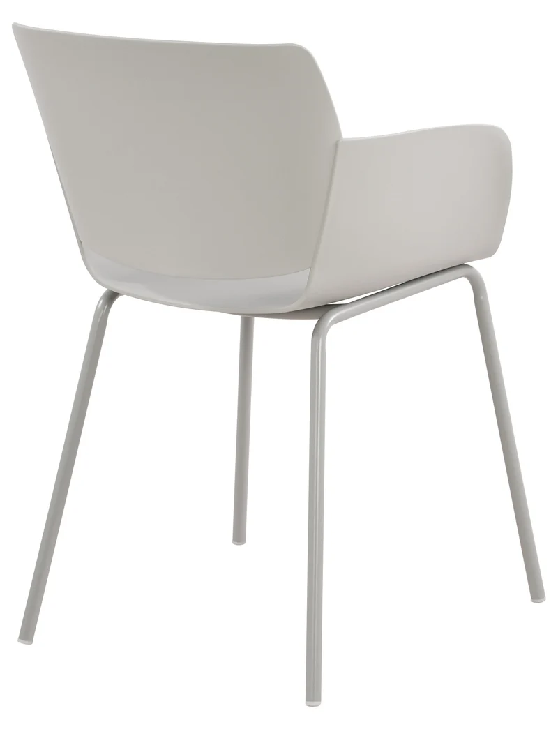 Chaise pour intérieur ou extérieur plastique couleur gris clair structure acier thermolaqué 10_0007126