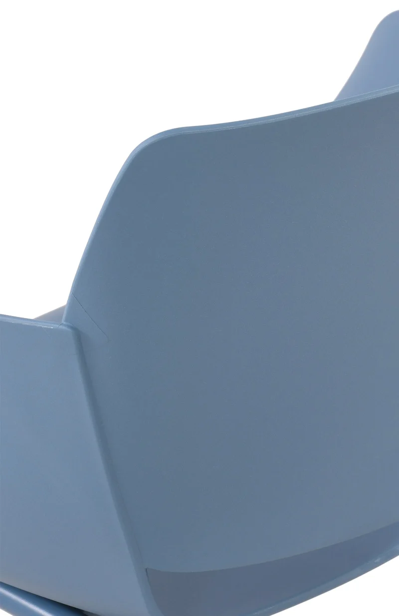 Chaise pour intérieur ou extérieur plastique couleur bleu structure acier thermolaqué 10_0007123
