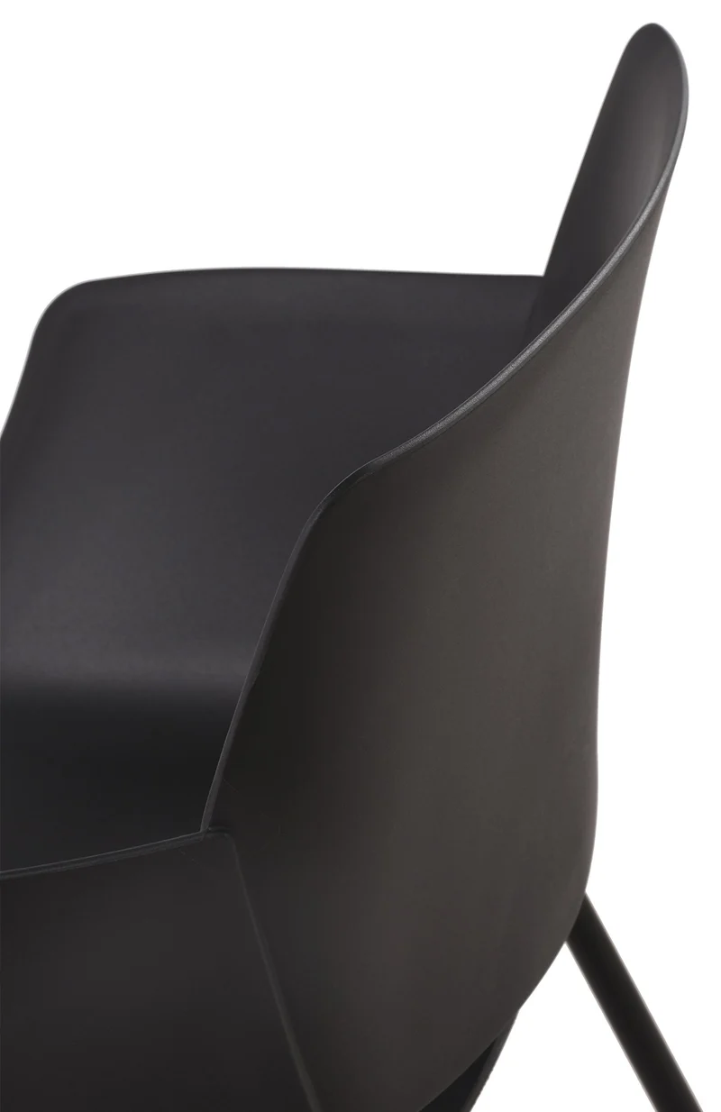 Chaise pour intérieur ou extérieur plastique couleur noir structure acier thermolaqué 10_0007120