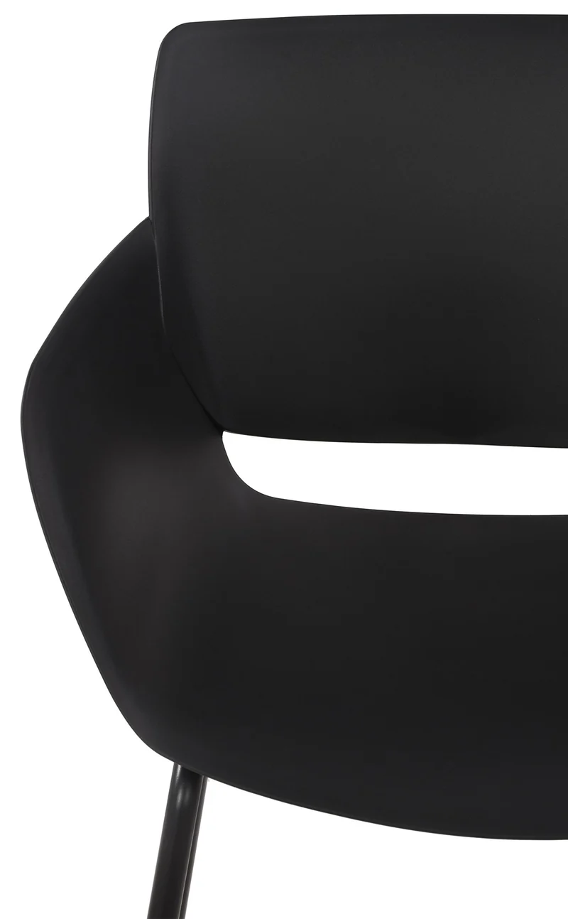 Chaise pour intérieur ou extérieur plastique couleur noir structure acier thermolaqué 10_0007120