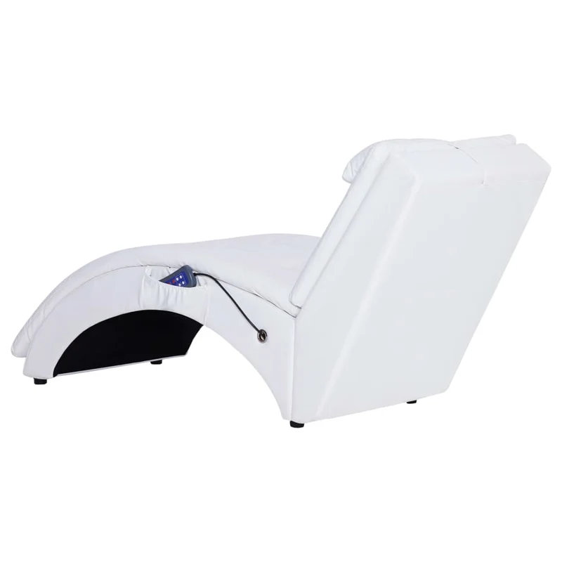 Méridienne chaise longue pour intérieur fonction massage en PVC blanc DEC026129