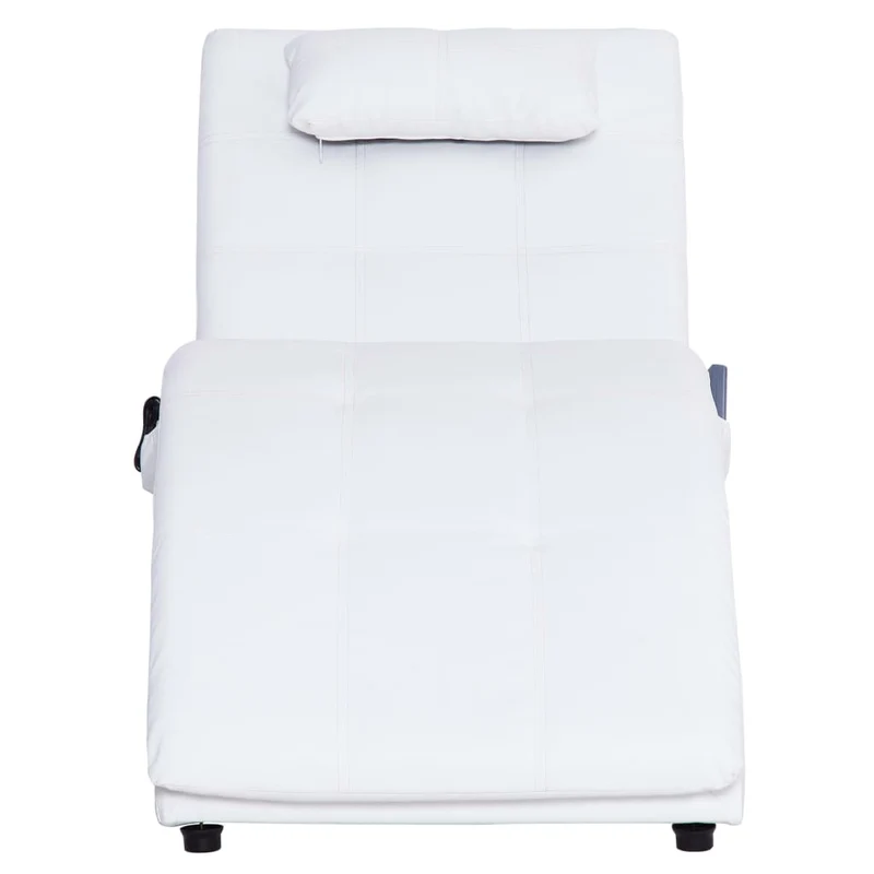 Méridienne chaise longue pour intérieur fonction massage en PVC blanc DEC026129
