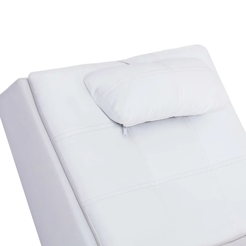 Méridienne chaise longue pour intérieur fonction massage en PVC blanc DEC026129