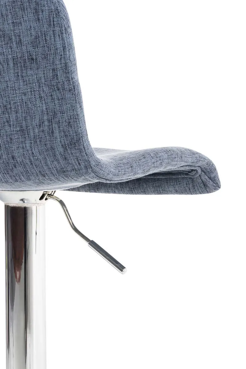 Tabouret de bar Hover ! Métal chromé Tissu Bleu 10_0000001