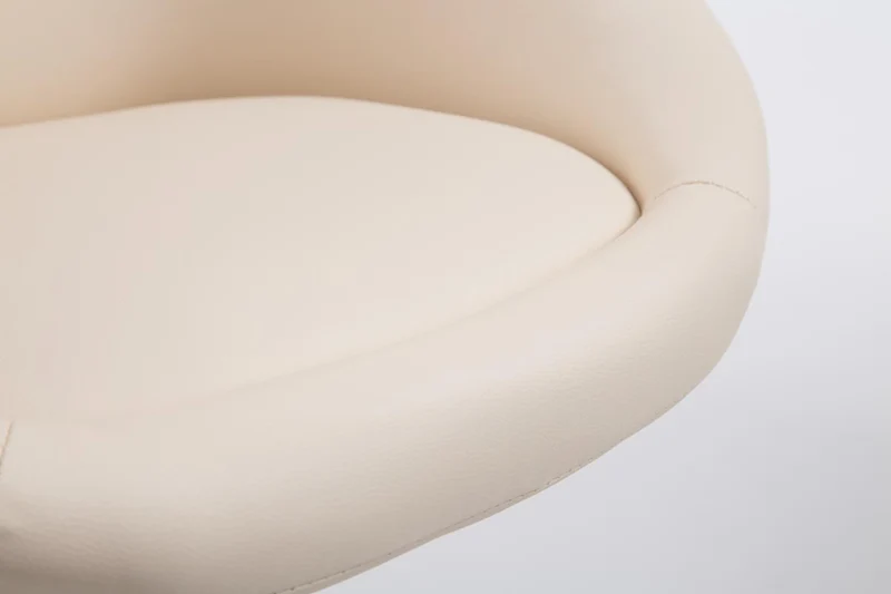 Lot de 2 tabourets de bar hauteur réglable avec repose-pieds en synthétique crème TDB10064