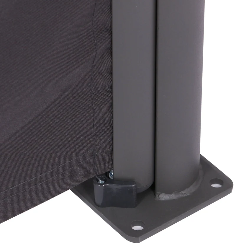 Brise-vue panneau pour jardin ou terrasse paravent d'extérieur 300x180 cm en aluminium et tissu anthracite 10_0002978
