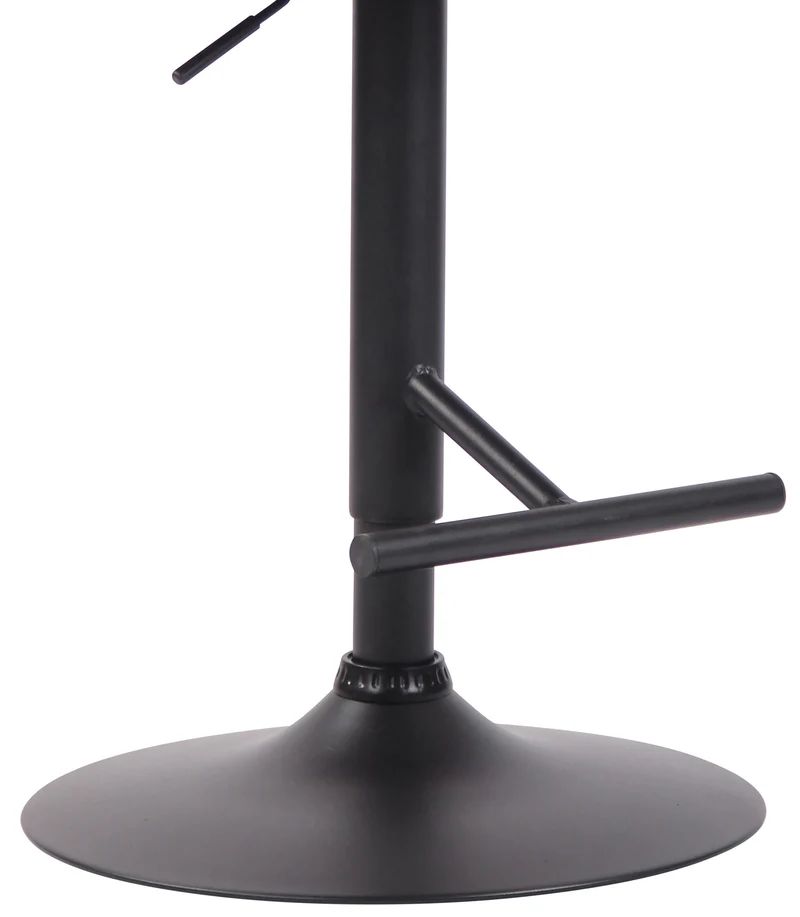 Tabouret de bar design moderne forme œuf capitonné avec repose-pieds en métal noir tissu bleu TDB10321