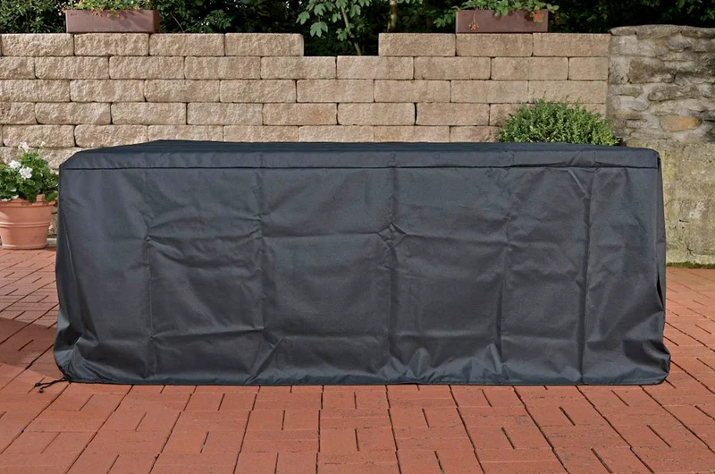 Housse de protection pour mobilier de jardin 275x240x68 cm en plastique hydrofuge noir 10_0002911