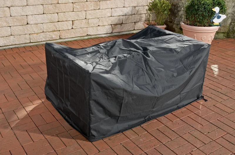 Housse de protection pour mobilier de jardin 85x100x68 cm en plastique hydrofuge noir 10_0002880
