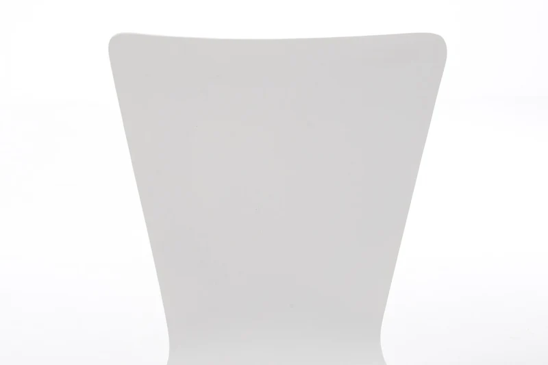 Lot de 4 chaises de cuisine salle à manger empilable en bois blanc et structure stable à quatre pieds en métal 10_0003166