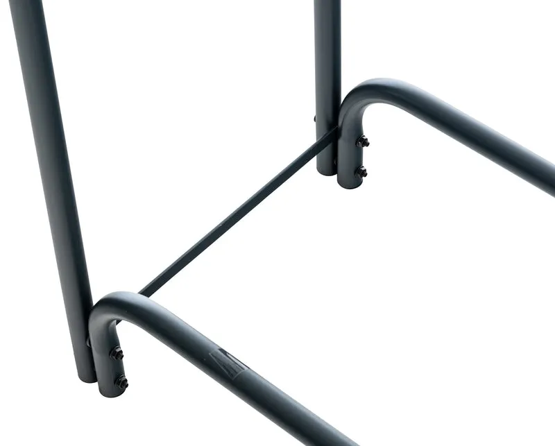 Range-bûches porte-bois de cheminée style industriel 120x120 cm en métal anthracite 10_0003581