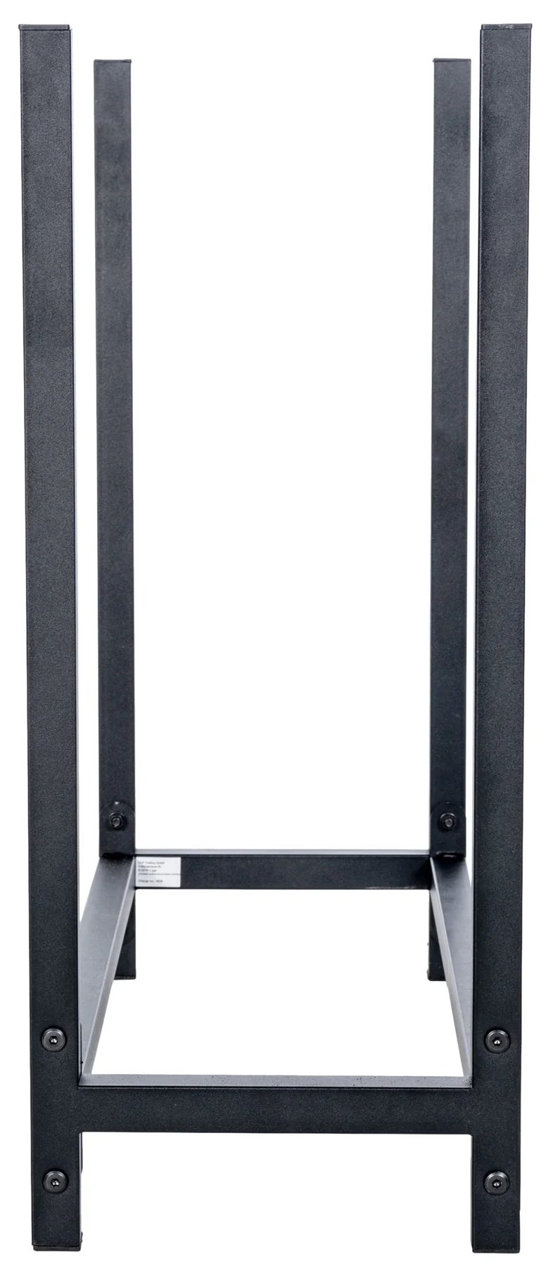 Petit range-bûches étagère support bois de cheminée 62x60 cm en métal noir mat 10_0003534