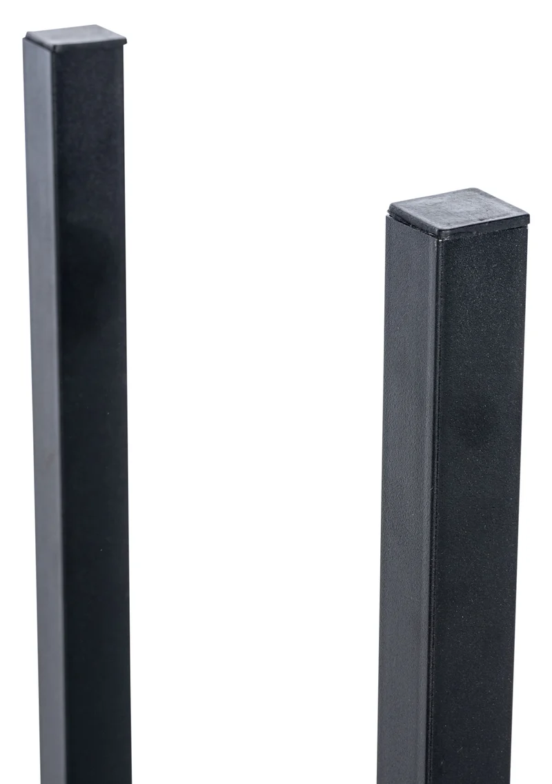 Petit range-bûches étagère support bois de cheminée 62x60 cm en métal noir mat 10_0003534