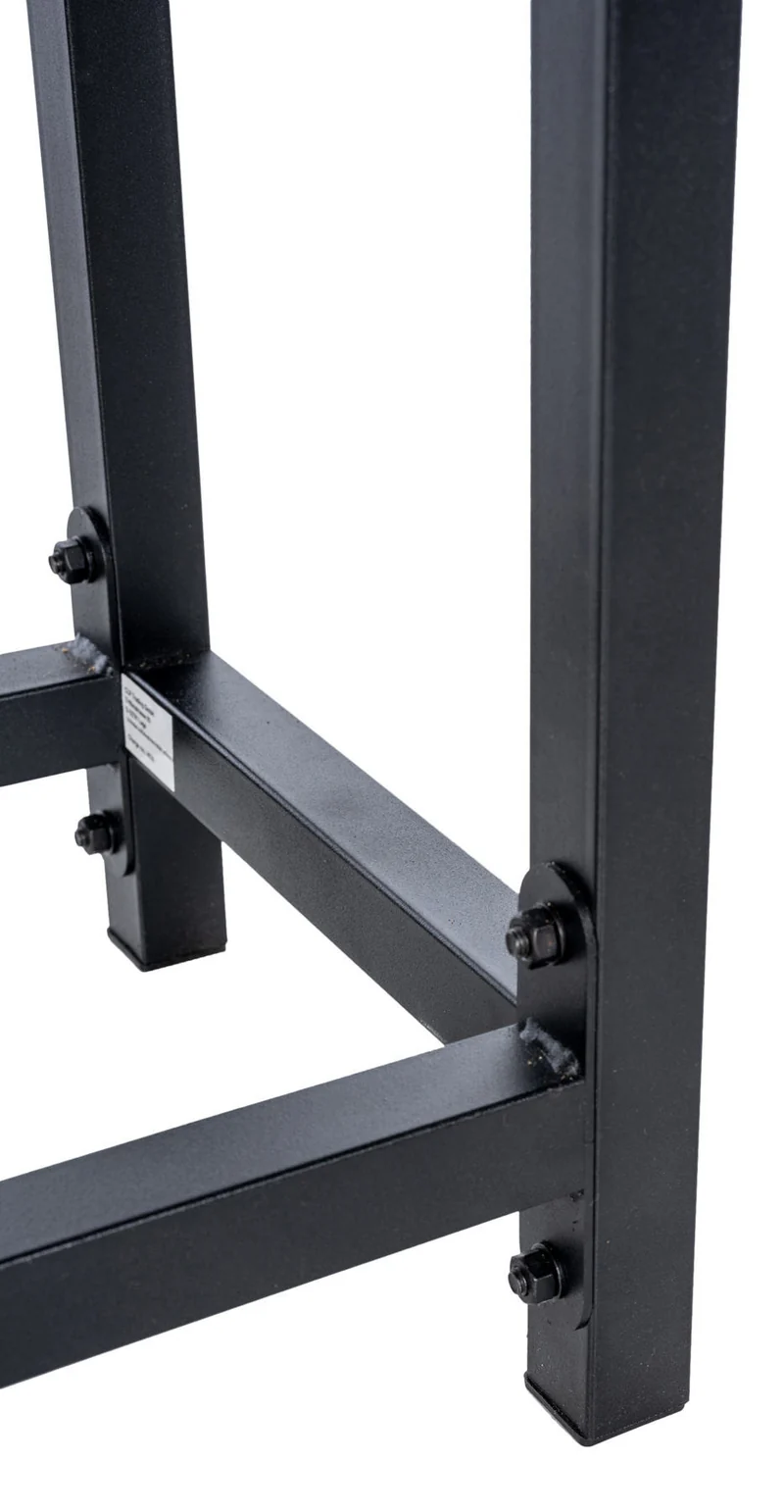 Petit range-bûches étagère support bois de cheminée 62x60 cm en métal noir mat 10_0003534