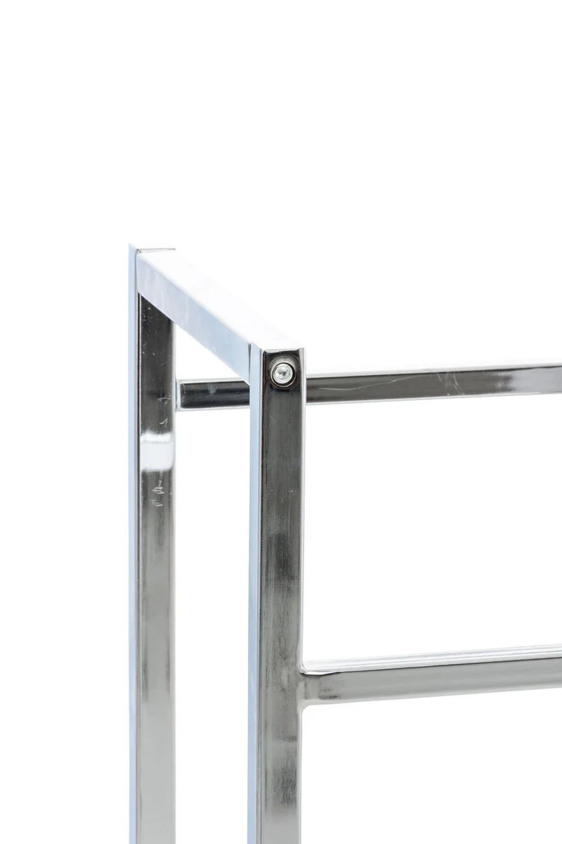 Étagère pour caisses à boissons 91x112 cm pour 6 caisses support rangement étagère sur pied en métal chromé 10_0003215