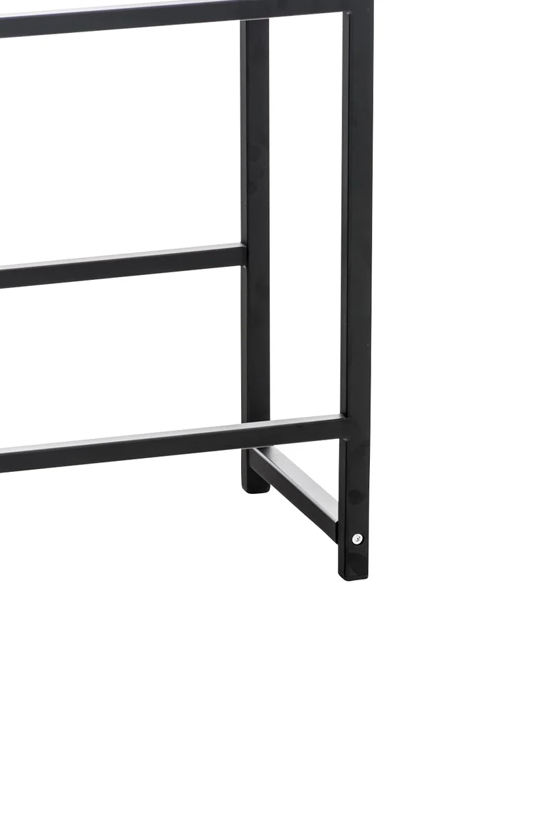 Étagère pour caisses à boissons 116x47 cm pour 3 caisses support rangement étagère sur pied en métal noir 10_0003146