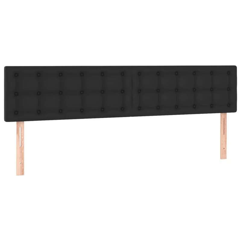 Cadre de lit LED avec sommier tête de lit matelas 200x200cm synthétique noir TDL0209132