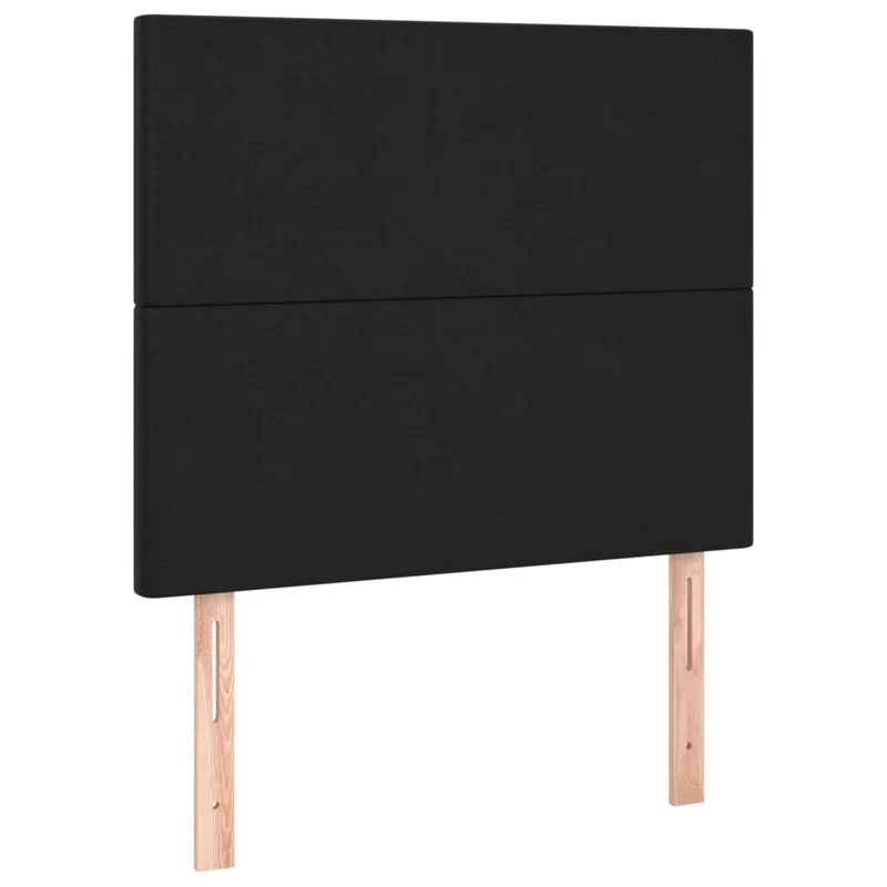 Cadre de lit LED avec sommier tête de lit matelas 100x200cm synthétique noir TDL0209306