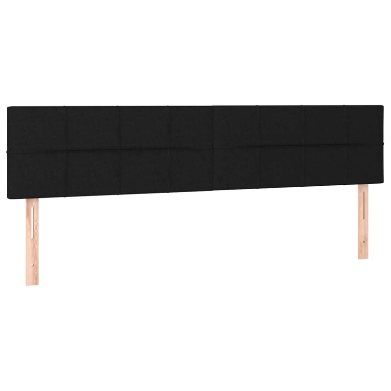 Cadre de lit LED avec sommier tête de lit matelas 160x200 cm tissu noir TDL0209190