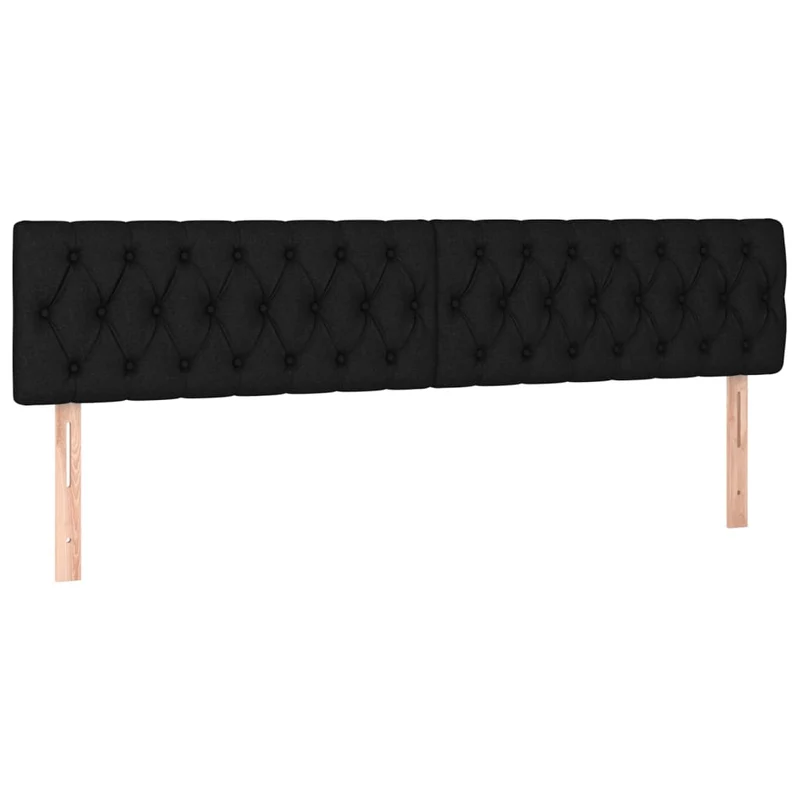 Cadre de lit LED avec sommier tête de lit matelas 180x200 cm tissu noir TDL0209165