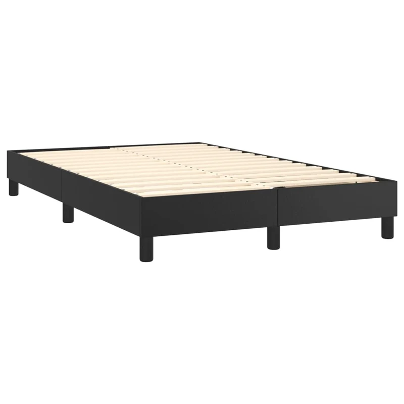 Sommier tapissier avec matelas 120x200 cm synthétique noir TDL0208741