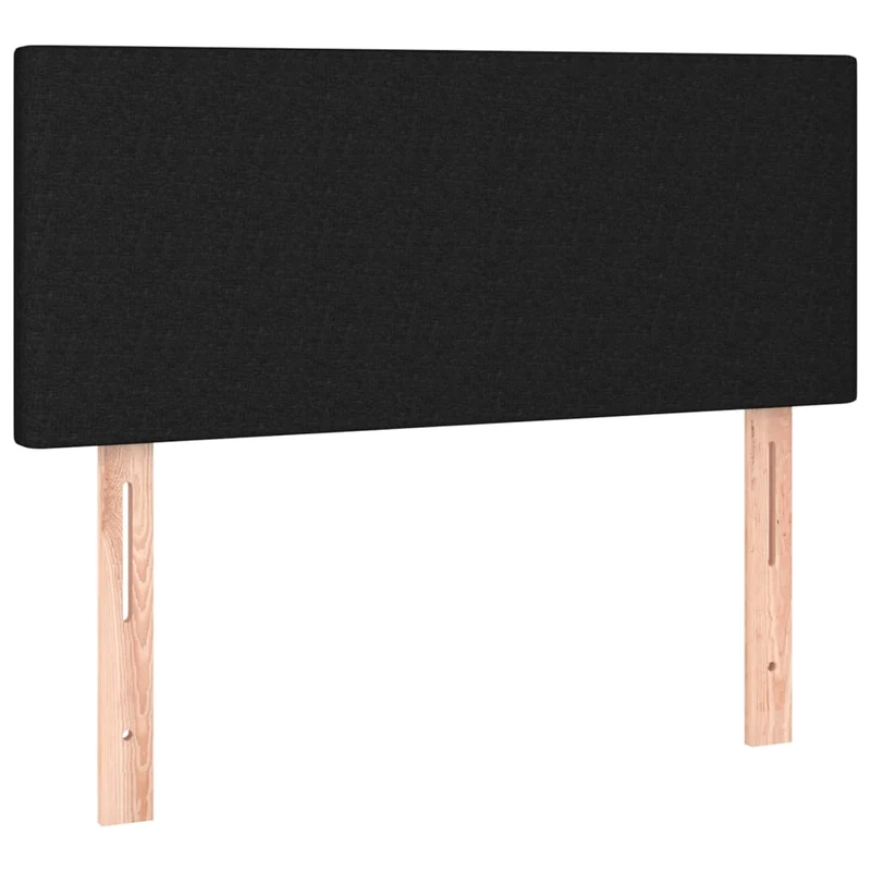 Cadre de lit LED avec sommier tête de lit matelas 120 x 200 cm tissu noir TDL0209295