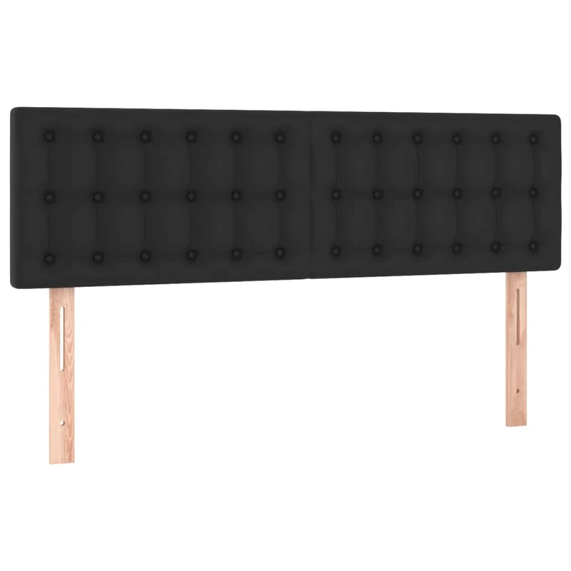 Cadre de lit LED avec sommier tête de lit matelas 140x200cm synthétique noir TDL0209196