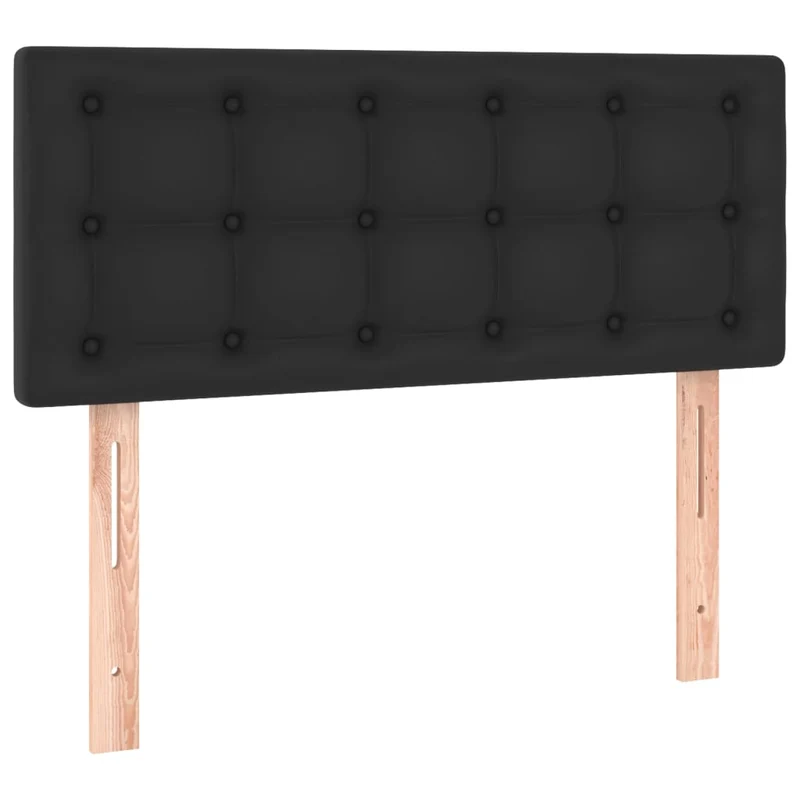 Cadre de lit LED avec sommier tête de lit matelas 90x190 cm synthétique noir TDL0209077