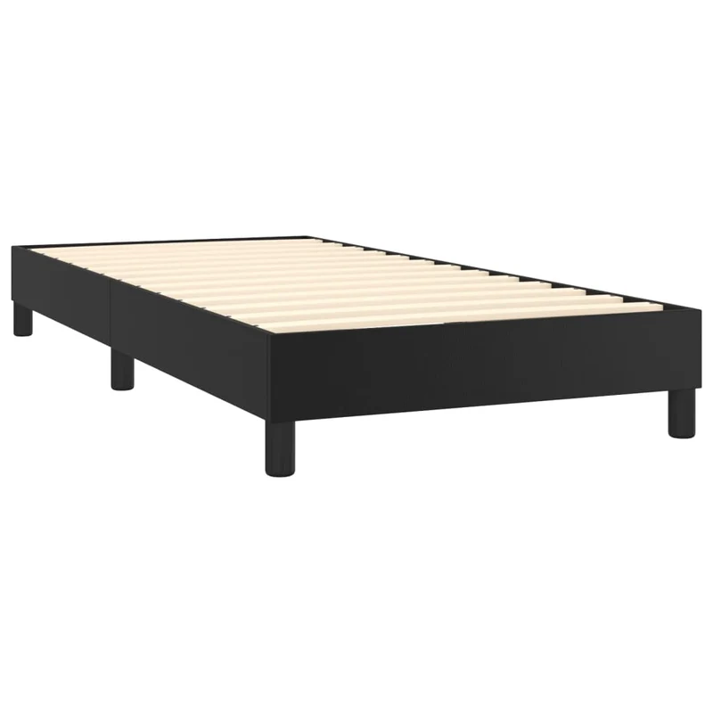 Cadre de lit LED avec sommier tête de lit matelas 90x200 cm synthétique noir TDL0209037