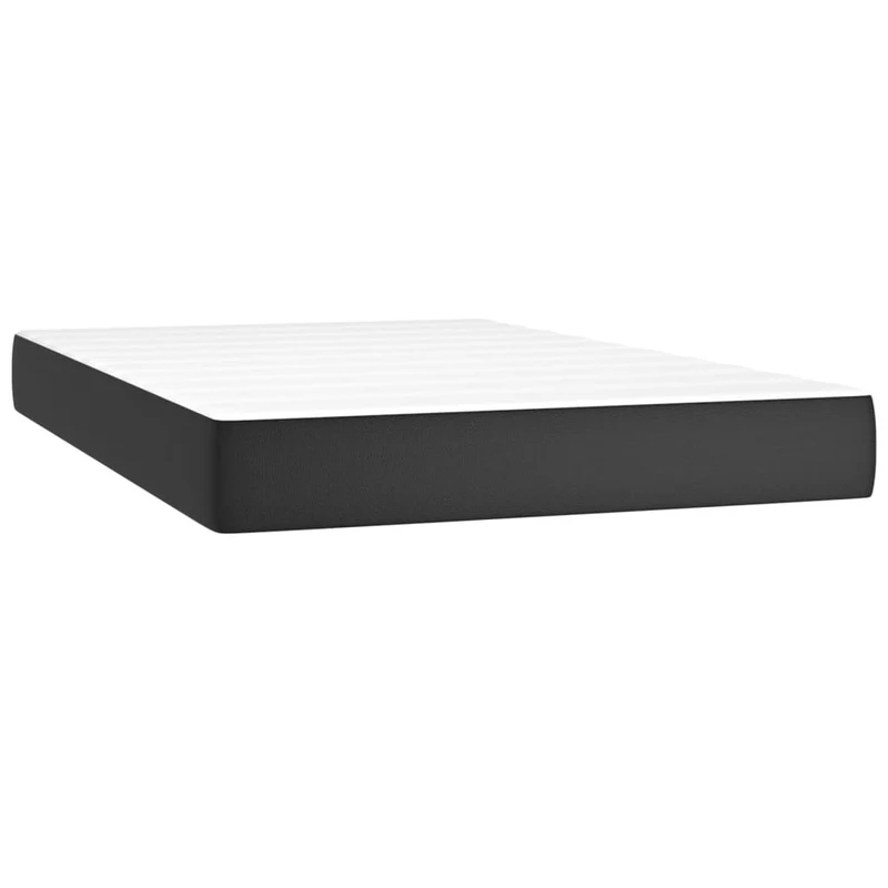 Sommier tapissier avec matelas 120x200 cm synthétique noir TDL0208739
