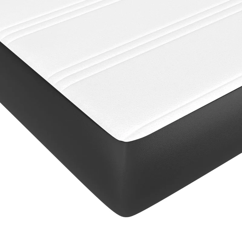 Sommier tapissier avec matelas 120x200 cm synthétique noir TDL0208739