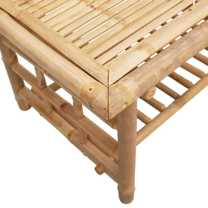 Table basse de salon design exotique 110 x 55 x 45 cm bambou avec une finition naturelle DEC037001