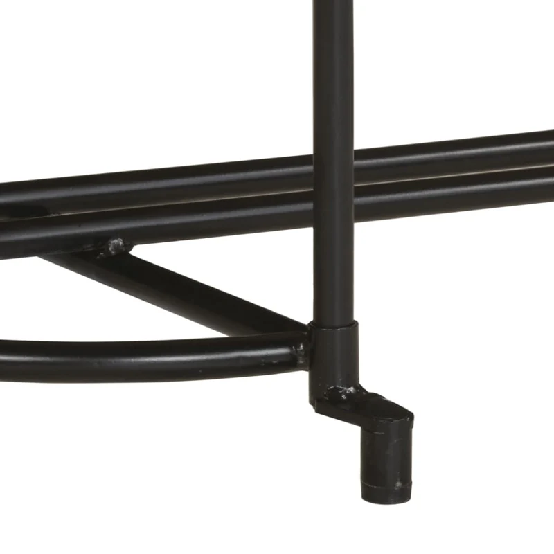 Table basse de salon design industriel 110 x 55 x 40 cm bois massif d'acacia marron et fer DEC036998