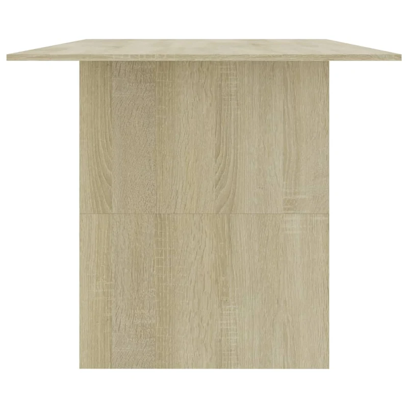 Table de salle à manger design simple 180 x 90 x 76 cm bois d’ingénierie couleur chêne DEC036849