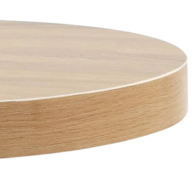 Table d'appoint auxiliaire table de bar hauteur 75 cm diamètre 50 cm MDF et acier noir DEC036559
