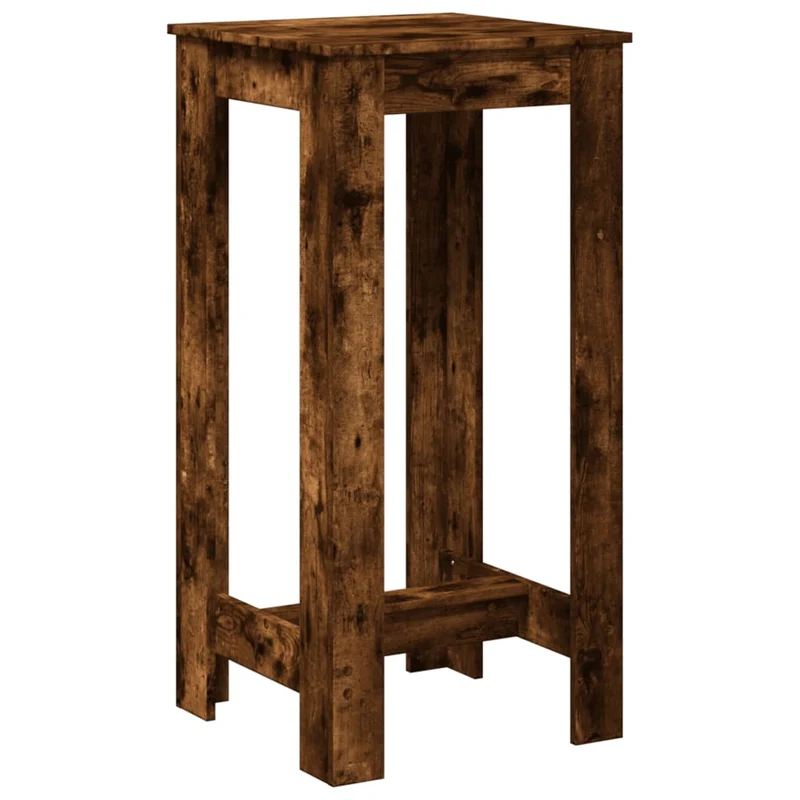 Table d’appoint multifonction 51 x 50 x 103,5 cm bois d'ingénierie marron effet vieilli DEC036432
