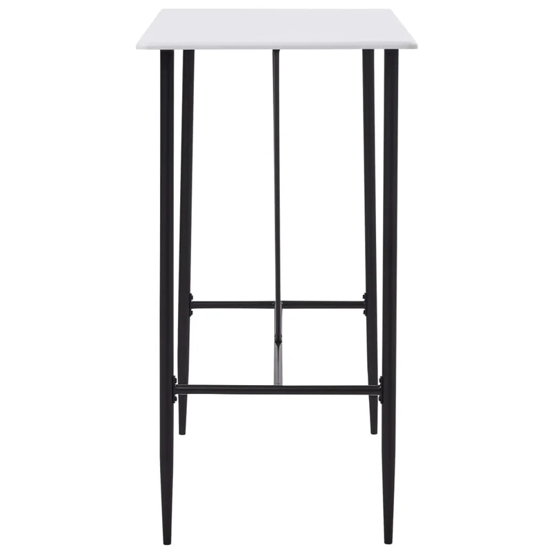 Table d’appoint multifonction 120 x 60 x 110 cm MDF blanc et acier DEC036407