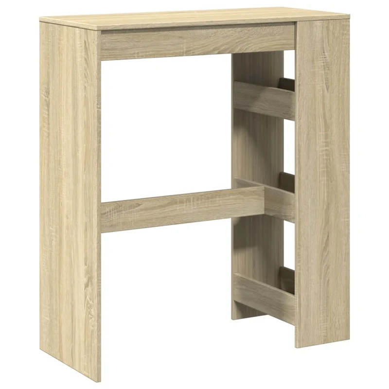 Table d’appoint multifonction avec étagères 90 x 40 x 103,5 cm en bois d'ingénierie couleur chêne DEC036376