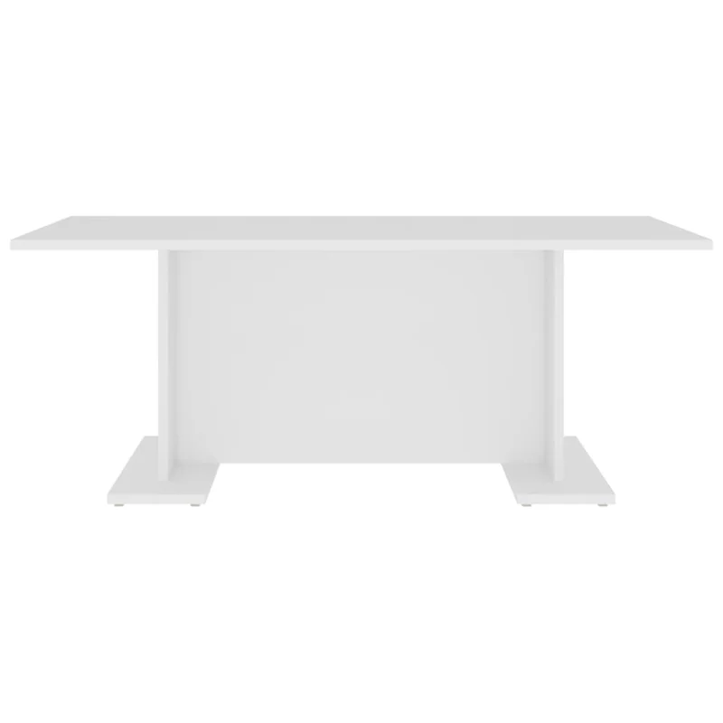 Table basse de salon design moderne 103,5 x 60 x 40 cm bois d'ingénierie blanc DEC037838