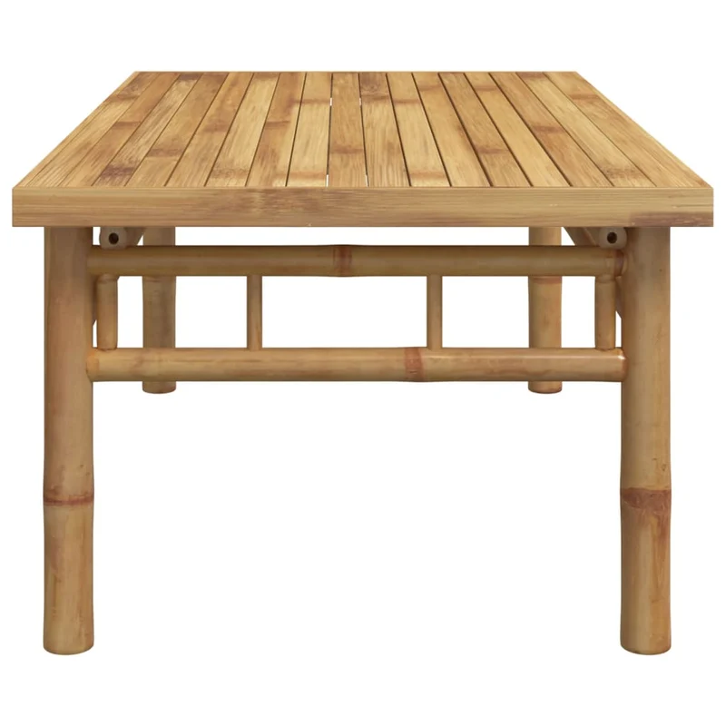 Table basse de salon design exotique 90 x 50 x 35 cm bambou marron DEC037223